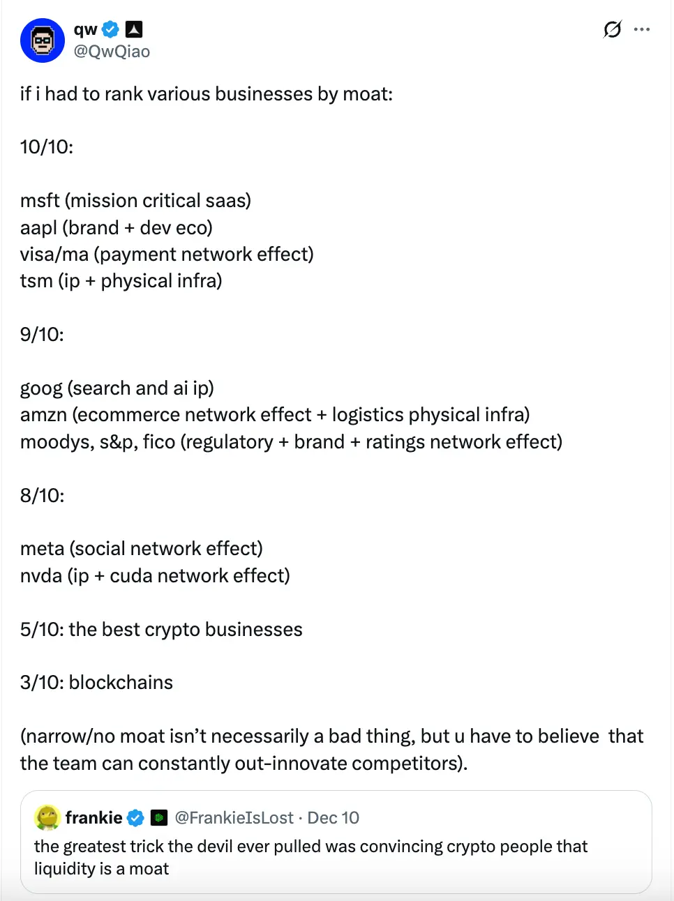 公链护城河仅 3 分？ Alliance DAO 创始人言论引爆加密圈论战缩略图