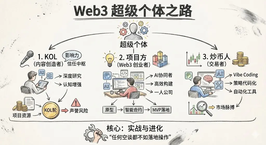 如何成为 Web3 超级个体?AI Crypto 时代的个人觉醒指南缩略图 如何成为 Web3 超级个体?AI Crypto 时代的个人觉醒指南缩略图